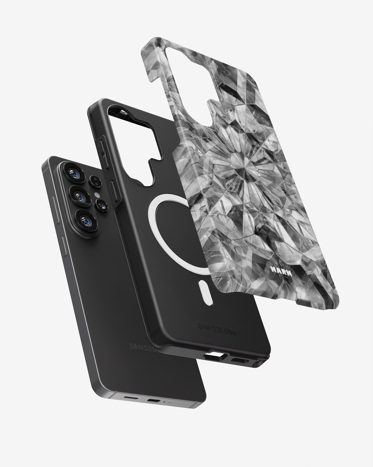 Samsung Galaxy S26 Ultra Tough Case – Grey Crystals - View 2