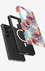 Samsung Galaxy S26 Ultra Tough Case – Flowered Skulls - View 2
