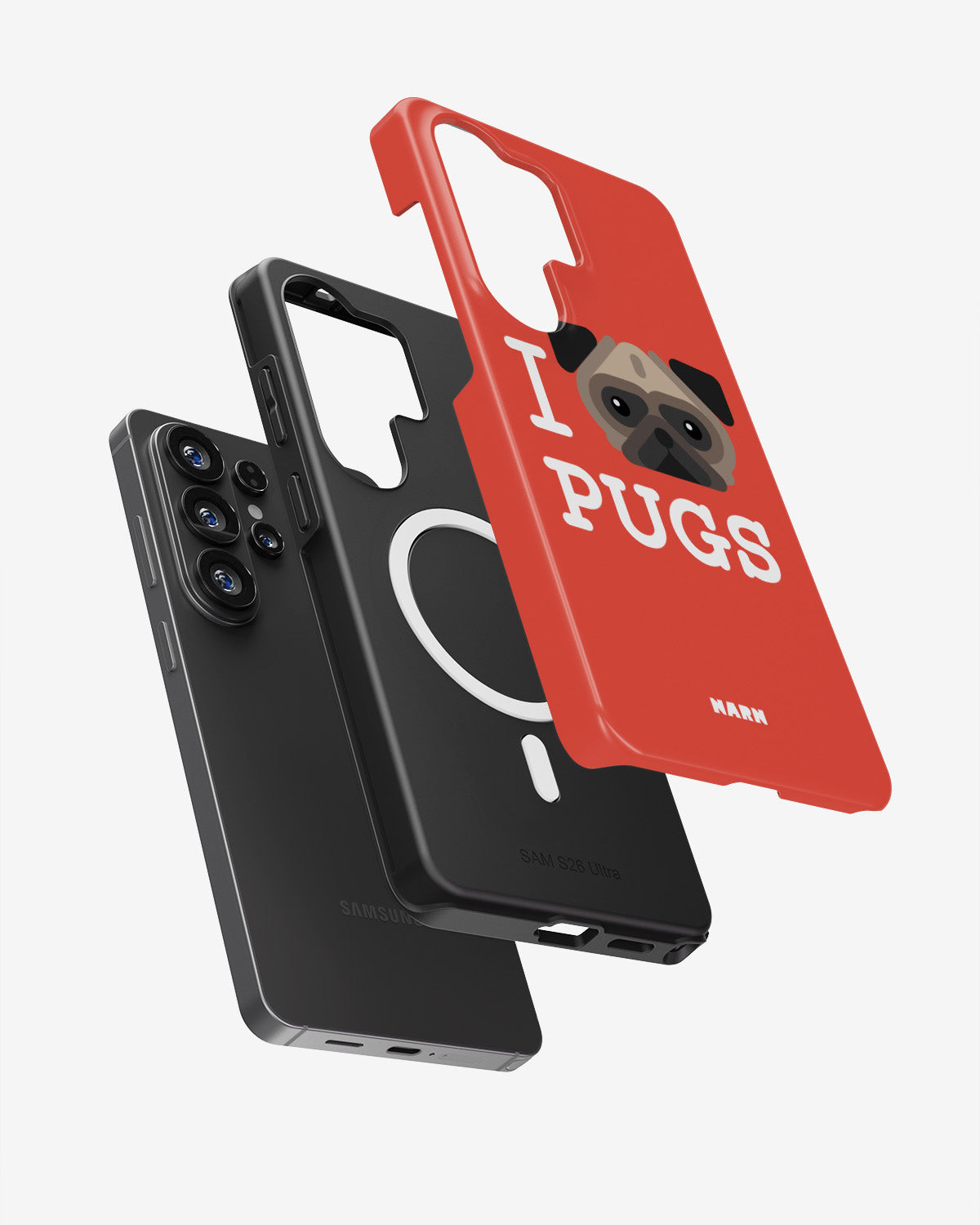 Samsung Galaxy S26 Ultra Tough Case – I Love Pugs - View 2