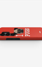 Samsung Galaxy S26 Ultra Tough Case – I Love Pugs - View 3