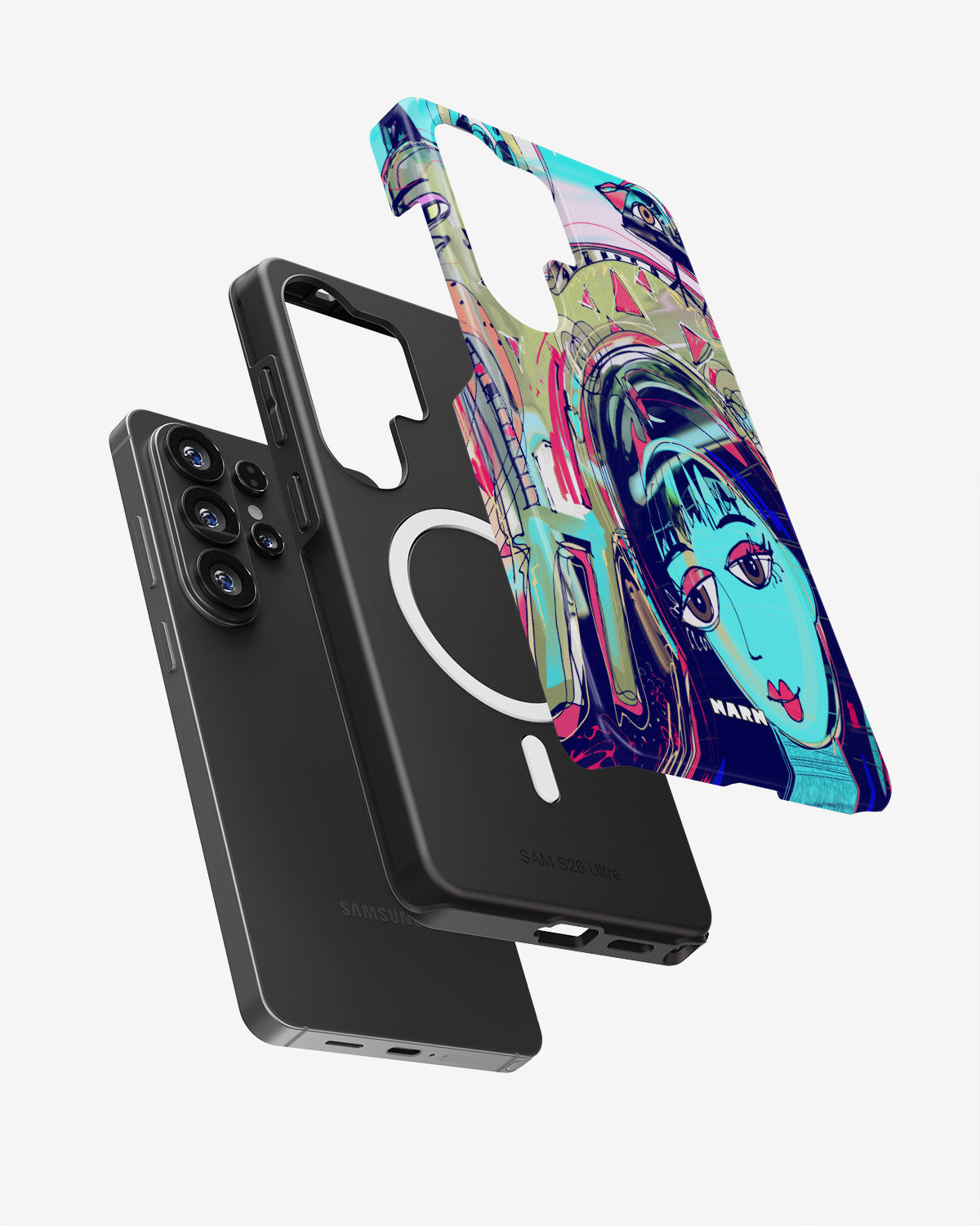Samsung Galaxy S26 Ultra Tough Case – Abstract Cat - View 2