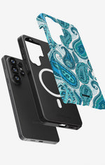 Samsung Galaxy S26 Ultra Tough Case – Turquoise Paisley - View 2