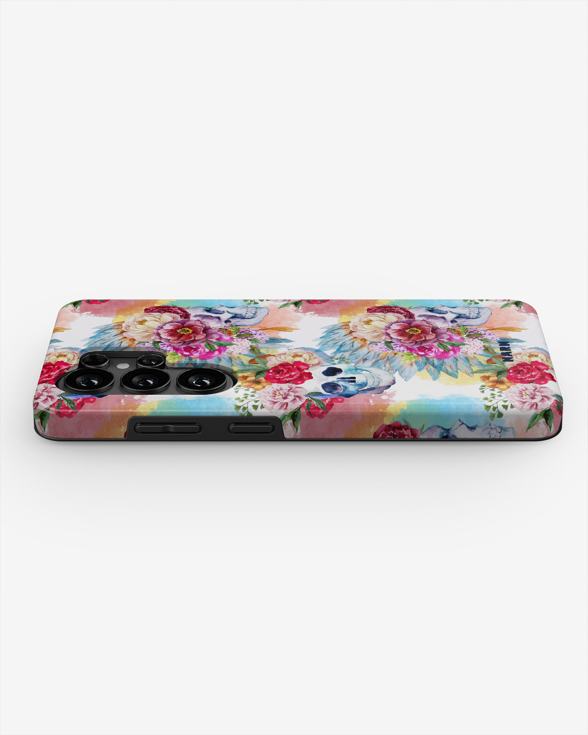 Samsung Galaxy S26 Ultra Tough Case – Flowered Skulls - View 3