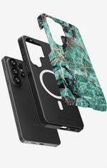 Samsung Galaxy S26 Ultra Tough Case – Green Marble - View 2