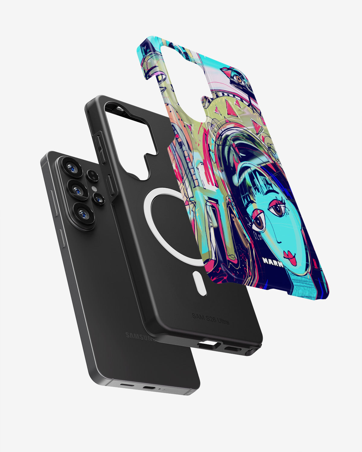 Samsung Galaxy S26 Ultra Tough Case – Abstract Cat - View 2