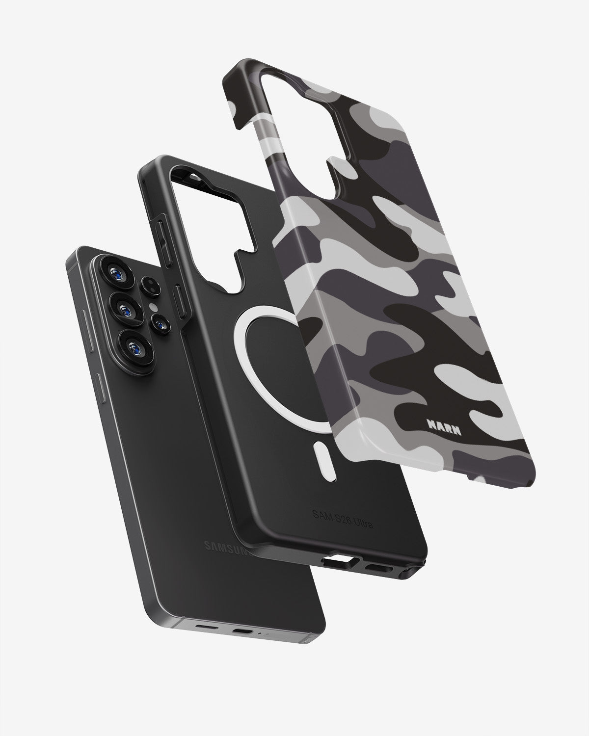 Samsung Galaxy S26 Ultra Tough Case – Grey Camo - View 2