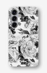 Samsung Galaxy S25 FE Tough Case – Black & White Bloom - View 1