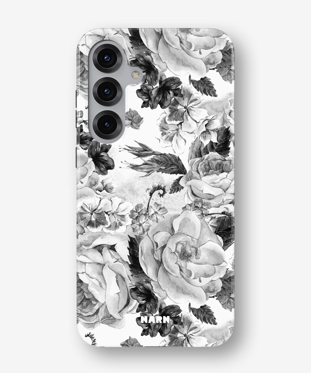 Samsung Galaxy S25 FE Tough Case – Black & White Bloom - View 1