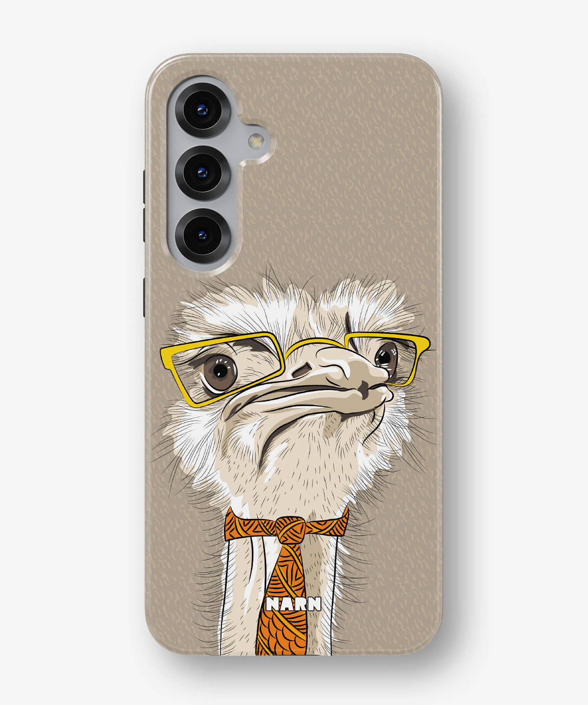 Samsung Galaxy S25 FE Tough Case – Hipster Ostrich - View 1