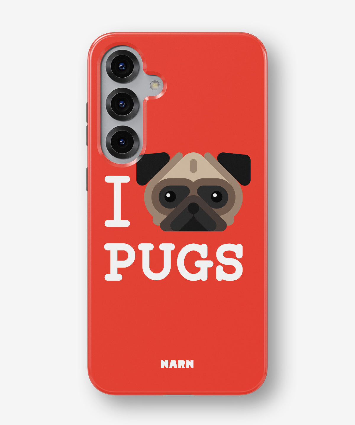 Samsung Galaxy S25 FE Tough Case – I Love Pugs - View 1