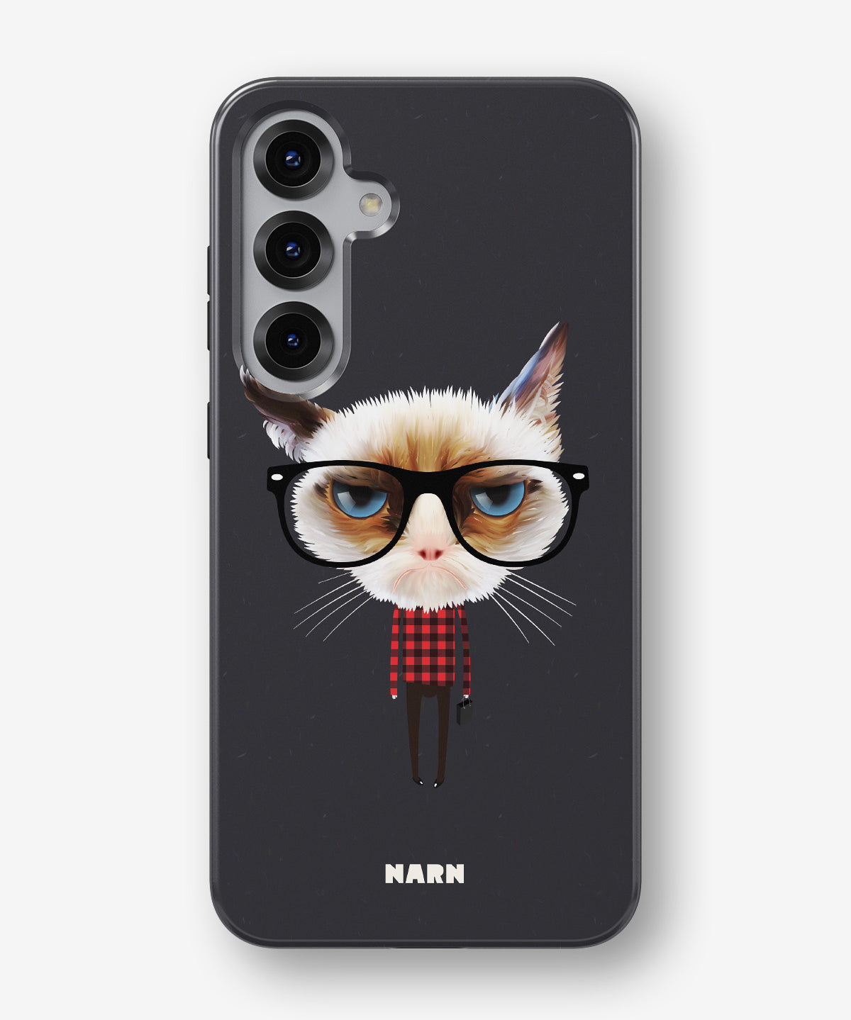 Samsung Galaxy S25 FE Tough Case – Hipster Cat - View 1