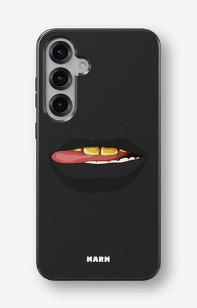 Samsung Galaxy S25 FE Tough Case – Golden Lips - View 1