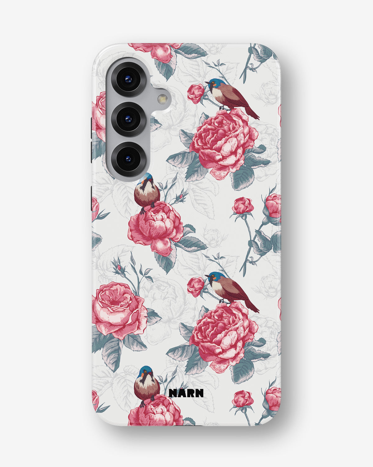 Samsung Galaxy S25 FE Tough Case – Birds Among Roses - View 1