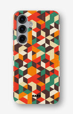 Samsung Galaxy S25 FE Tough Case – Retro Geometric - View 1