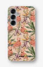Samsung Galaxy S25 FE Tough Case – Flamingos & Flowers - View 1