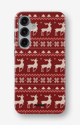 Samsung Galaxy S25 FE Tough Case – Reindeer Knit - View 1