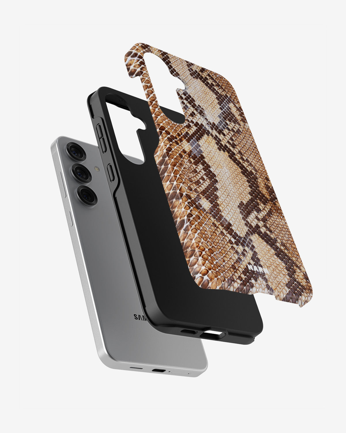 Samsung Galaxy S25 FE Tough Case – Brown Snakeskin - View 2