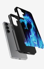 Samsung Galaxy S25 FE Tough Case – Blue Flames Dragon - View 2