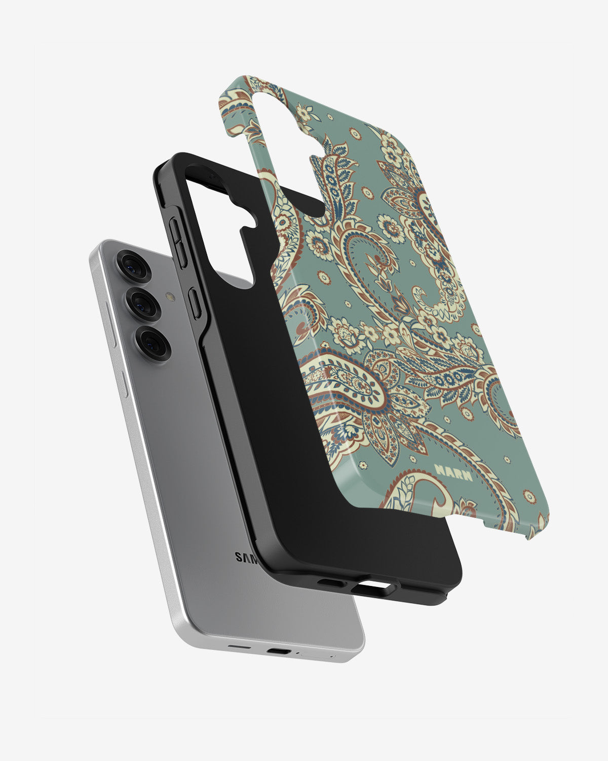 Samsung Galaxy S25 FE Tough Case – Paisley Green - View 2