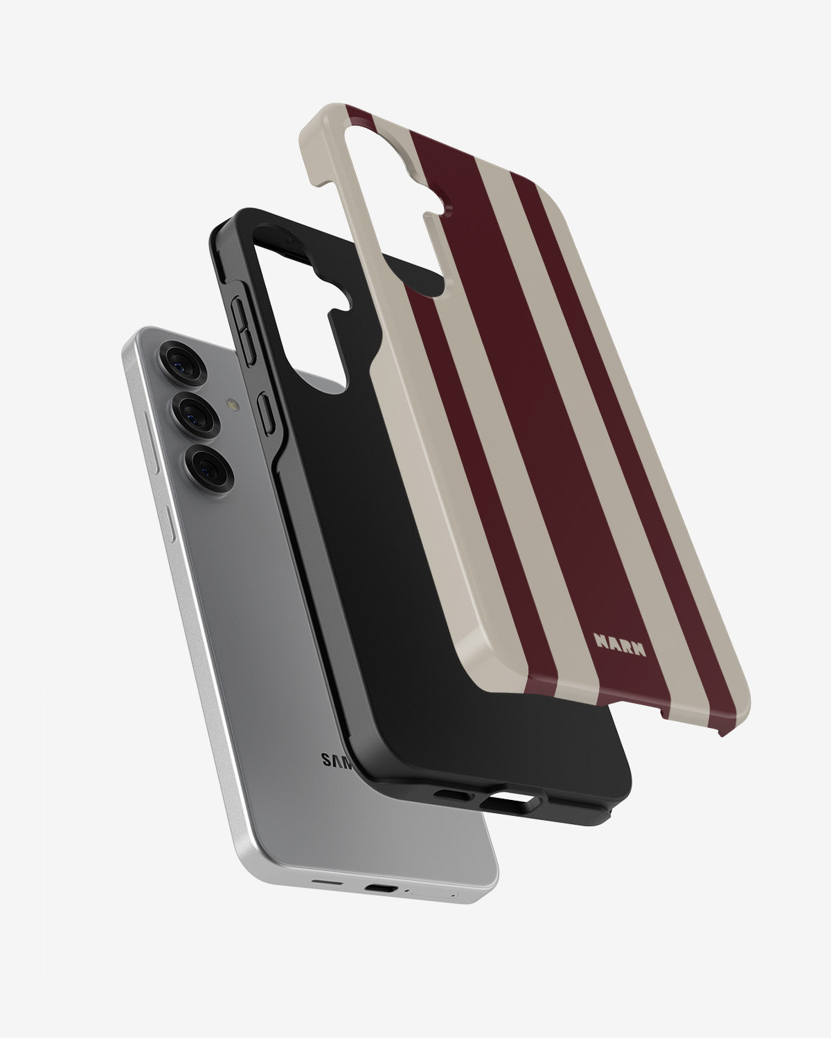 Samsung Galaxy S25 FE Tough Case – Bordeaux Stripe - View 2