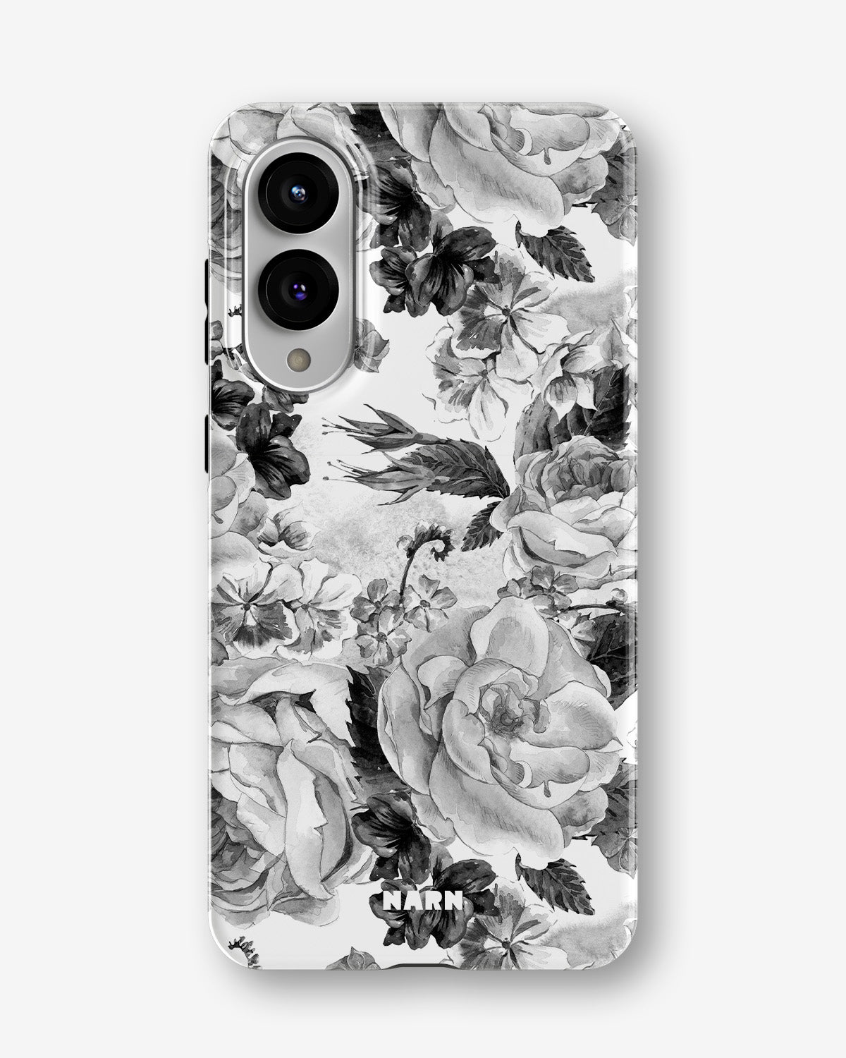 Samsung Galaxy S25 Edge Tough Case – Black & White Bloom - View 1