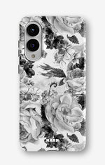 Samsung Galaxy S25 Edge Tough Case – Black & White Bloom - View 1