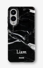 Samsung Galaxy S25 Edge Tough Case – Custom - Black Marble - View 1