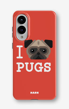 Samsung Galaxy S25 Edge Tough Case – I Love Pugs - View 1