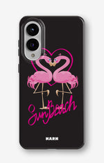 Samsung Galaxy S25 Edge Tough Case – Beach Flamingo - View 1