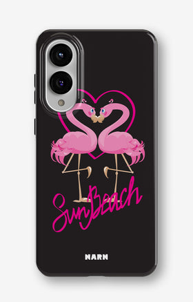 Samsung Galaxy S25 Edge Tough Case – Beach Flamingo - View 1