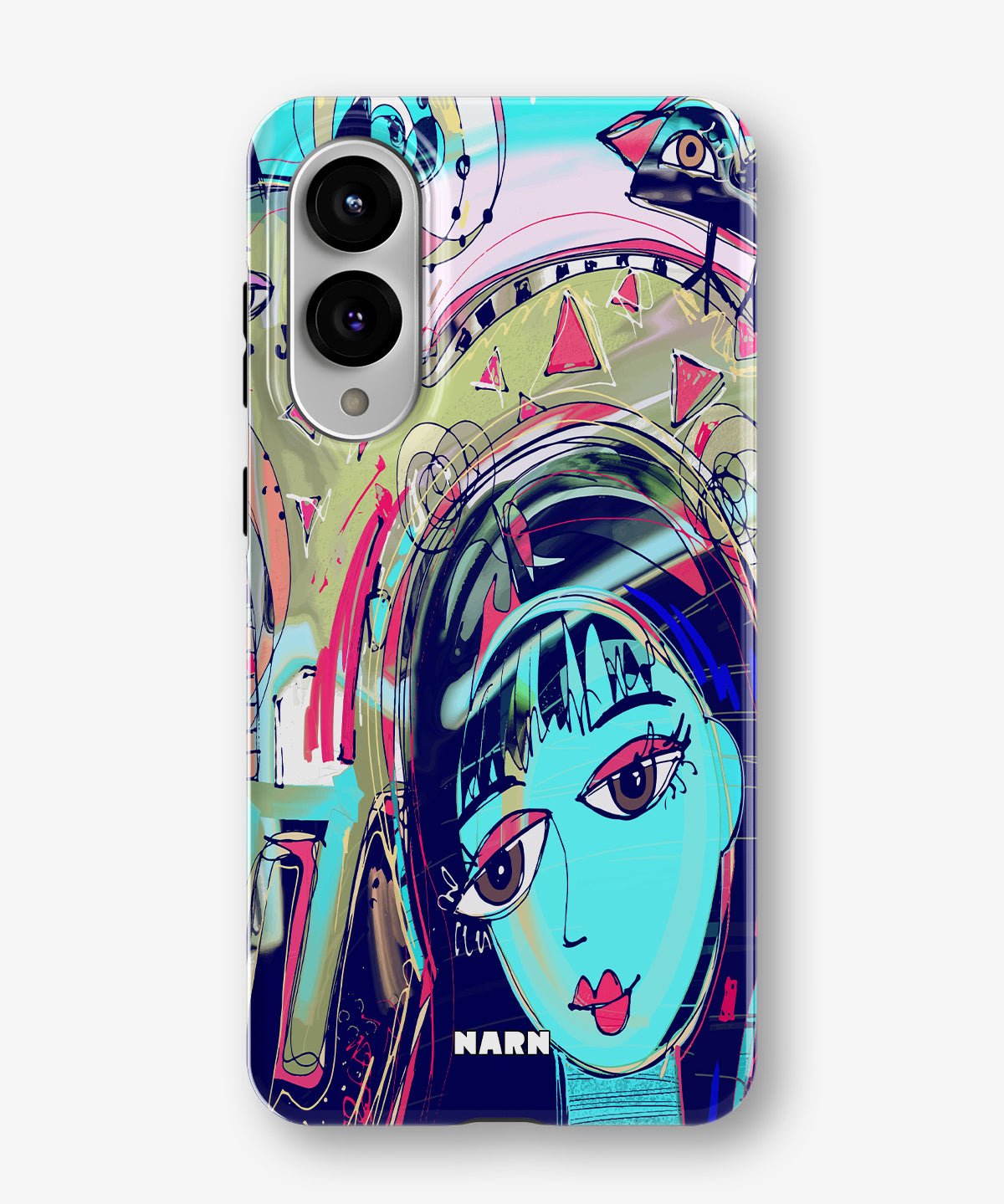 Samsung Galaxy S25 Edge Tough Case – Abstract Cat - View 1