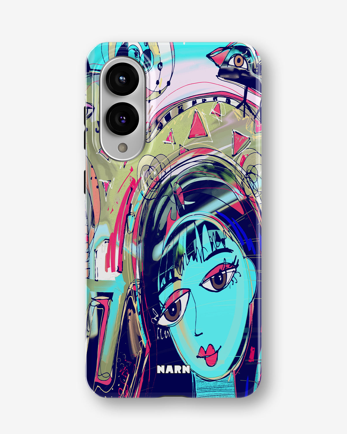 Samsung Galaxy S25 Edge Tough Case – Abstract Cat - View 1