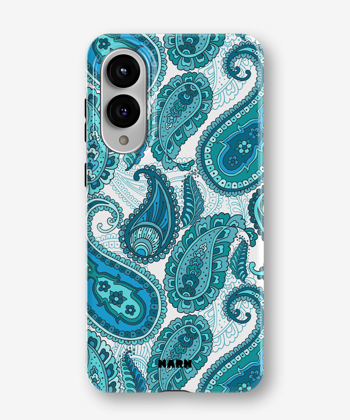 Samsung Galaxy S25 Edge Tough Case – Turquoise Paisley - View 1