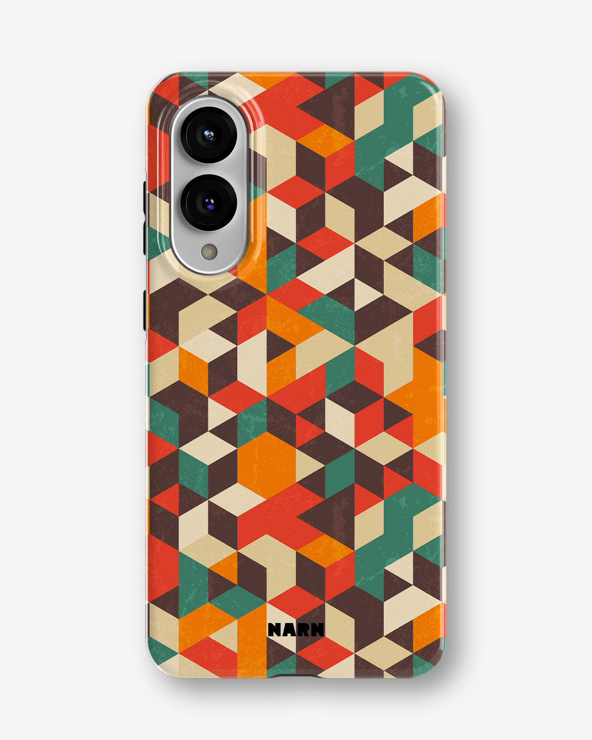 Samsung Galaxy S25 Edge Tough Case – Retro Geometric - View 1