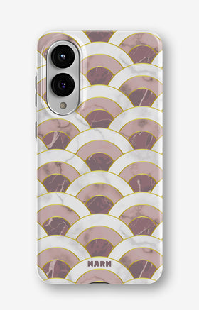 Samsung Galaxy S25 Edge Tough Case – Pink Marble Waves - View 1
