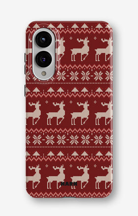 Samsung Galaxy S25 Edge Tough Case – Reindeer Knit - View 1