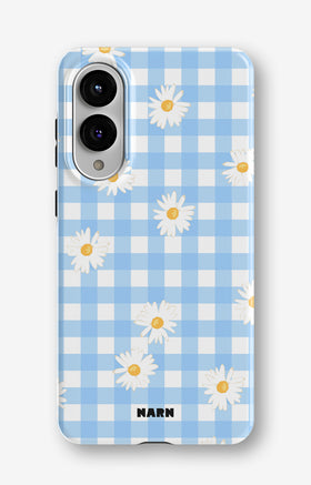 Samsung Galaxy S25 Edge Tough Case – Blue Daisies - View 1