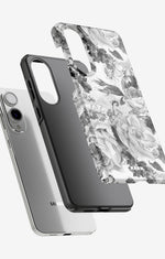 Samsung Galaxy S25 Edge Tough Case – Black & White Bloom - View 2