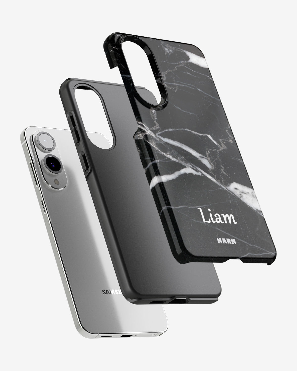 Samsung Galaxy S25 Edge Tough Case – Custom - Black Marble - View 2