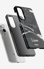 Samsung Galaxy S25 Edge Tough Case – Custom - Black Marble - View 2