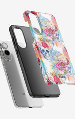 Samsung Galaxy S25 Edge Tough Case – Flowered Skulls - View 2