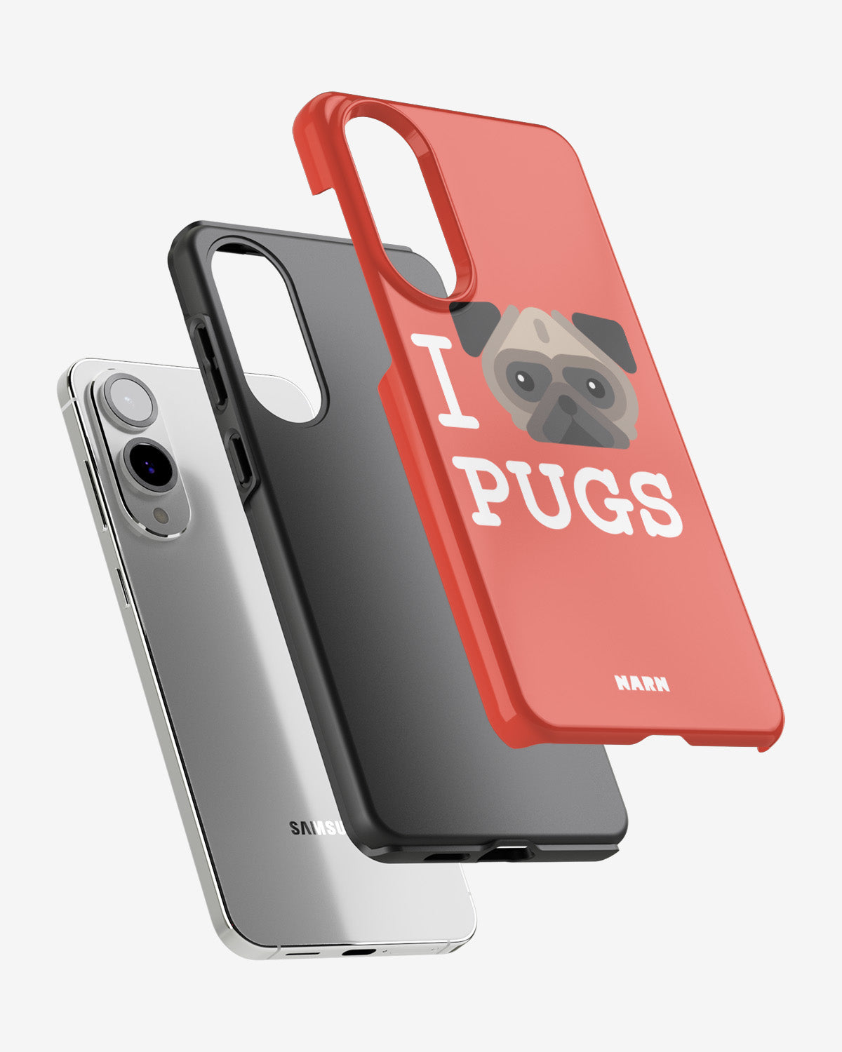 Samsung Galaxy S25 Edge Tough Case – I Love Pugs - View 2