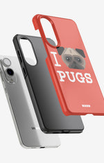 Samsung Galaxy S25 Edge Tough Case – I Love Pugs - View 2
