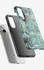 Samsung Galaxy S25 Edge Tough Case – Green Marble - View 2