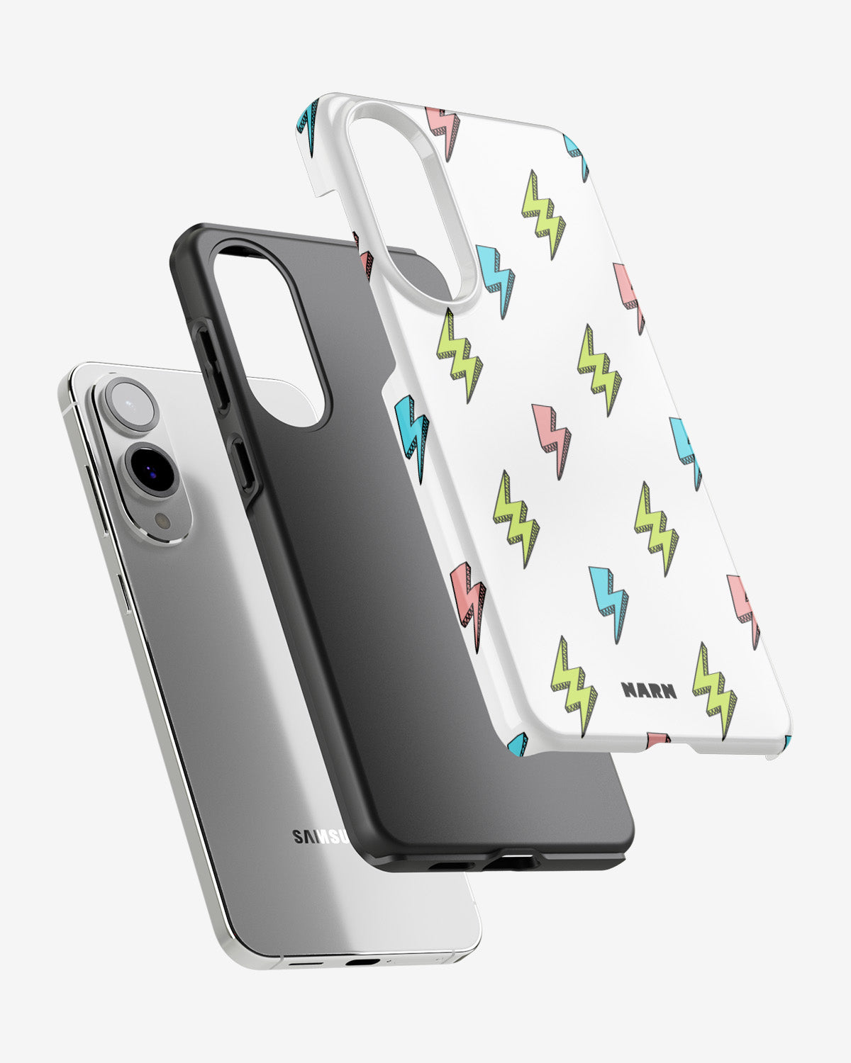 Samsung Galaxy S25 Edge Tough Case – Lightning Bolts - View 2