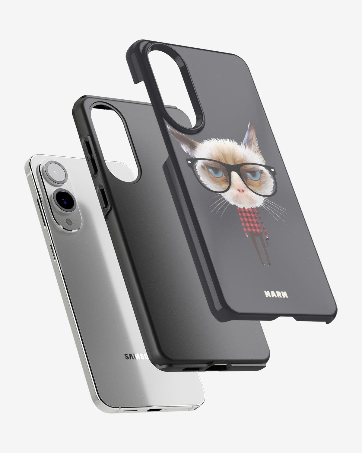 Samsung Galaxy S25 Edge Tough Case – Hipster Cat - View 2