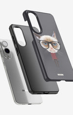 Samsung Galaxy S25 Edge Tough Case – Hipster Cat - View 2