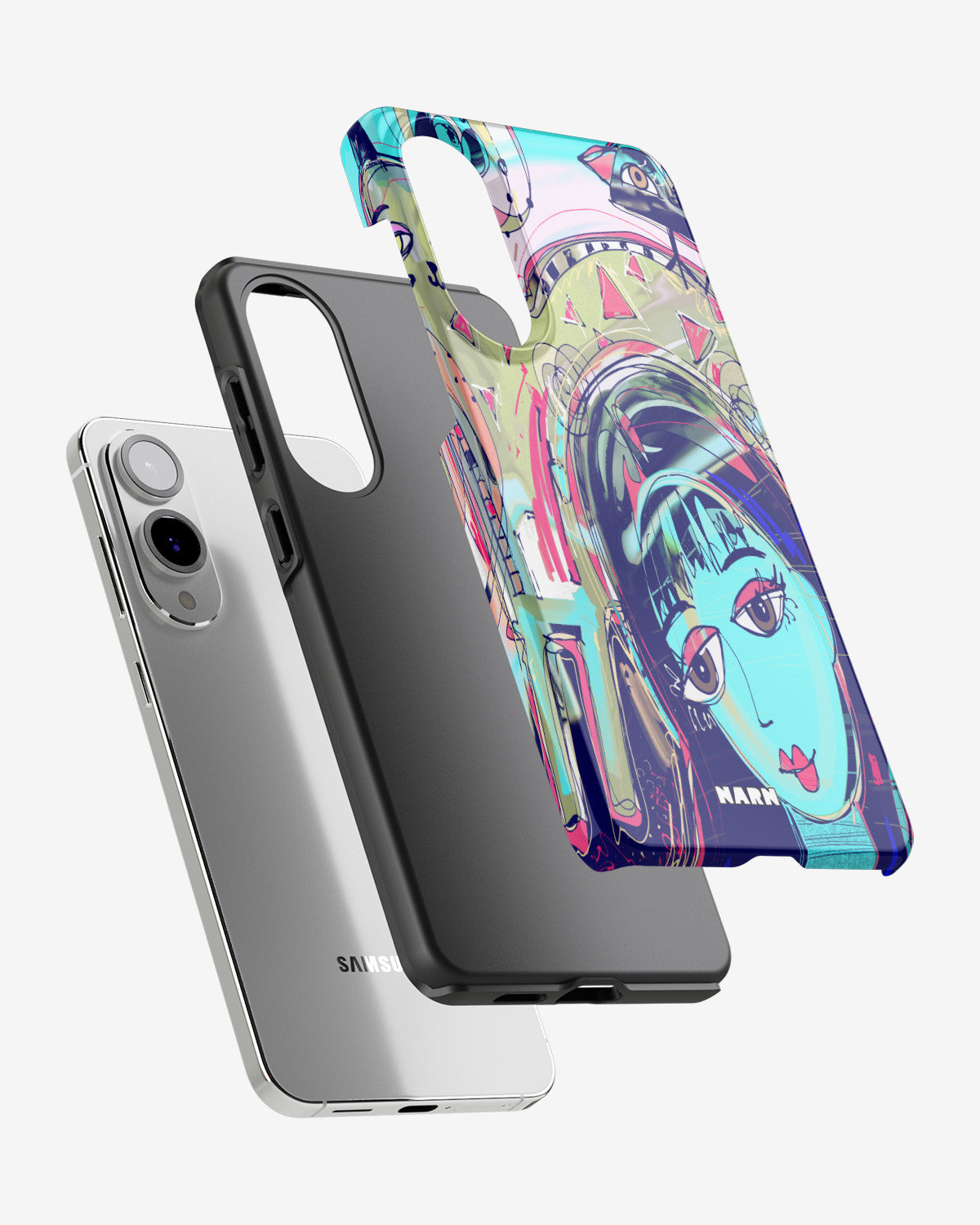 Samsung Galaxy S25 Edge Tough Case – Abstract Cat - View 2