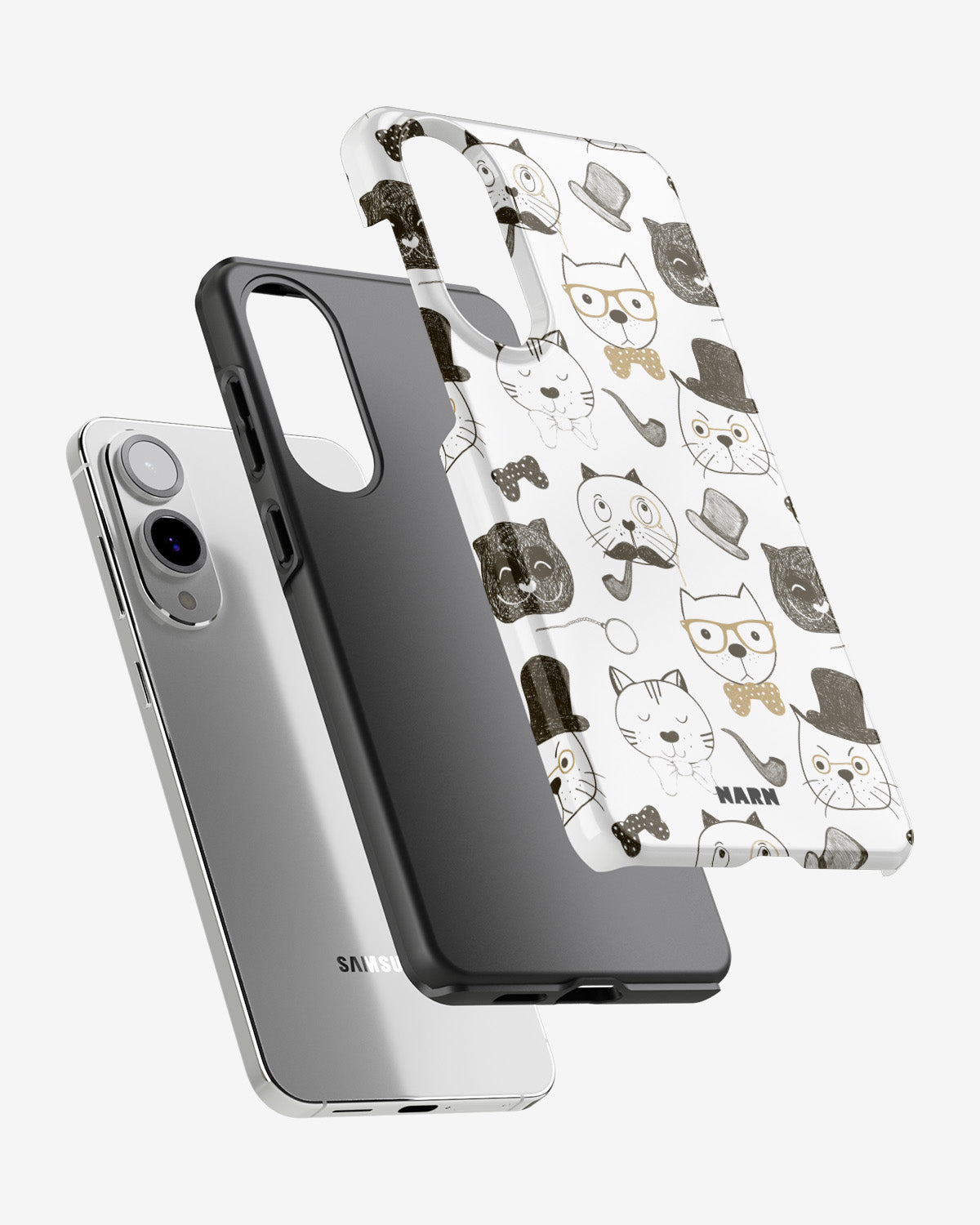 Samsung Galaxy S25 Edge Tough Case – Cartoon Cats - View 2