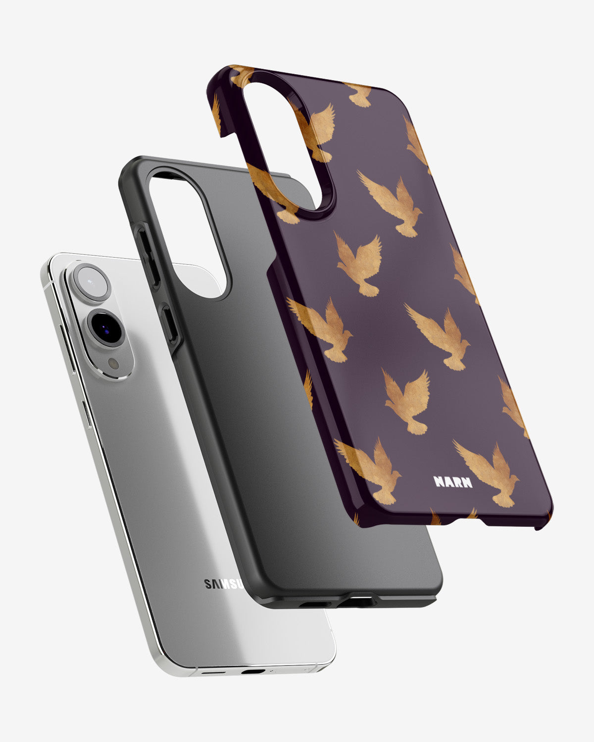 Samsung Galaxy S25 Edge Tough Case – Royal Doves - View 2